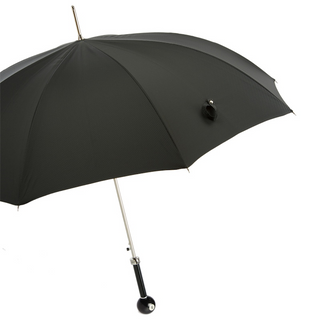 Billiard pool 8-ball resin handle luxury handmade Italian men's umbrella side view