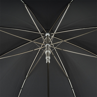 Silver lion silver-plated handle handmade Italian luxury men's umbrella top view
