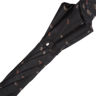 Paisley natural handle automatic Italian designer men's umbrella top view
