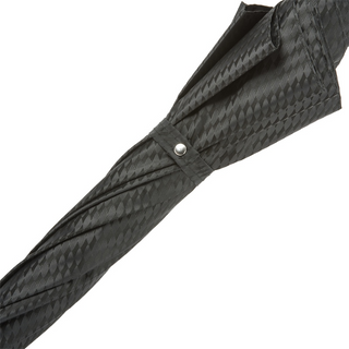 Black studded leather handle waterproof handmade Italian luxury umbrella open