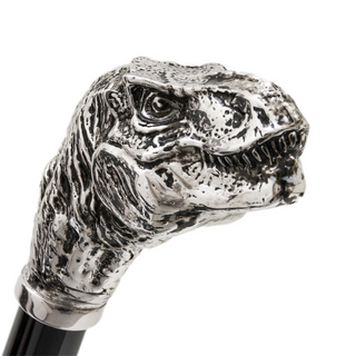 Luxury T-Rex brass handle automatic handmade Italian men's rain umbrella back view