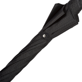 Luxury black gentlemen's automatic handmade Italian men's umbrella open