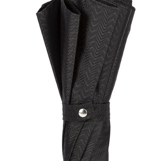 Luxury black gentlemen's automatic handmade Italian men's umbrella canopy