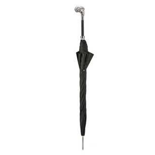 Luxury silver ram handle automatic handmade Italian men's umbrella canopy