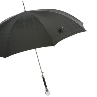 Luxury crystal handle gift box automatic handmade Italian men's umbrella side view