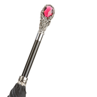 Black luxury red gem handle automatic Italian designer men's umbrella open