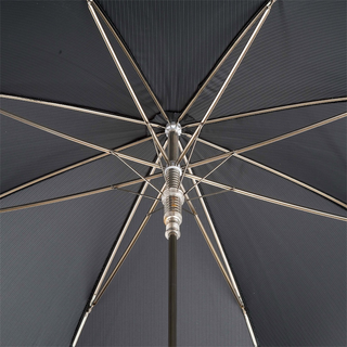 Black luxury red gem handle automatic Italian designer men's umbrella top view