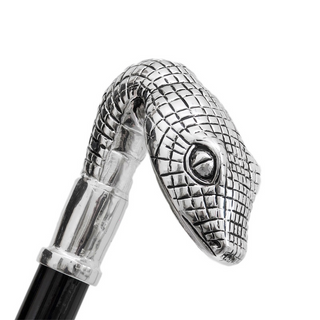 Snake head handle polyester canopy handmade Italian men's umbrella canopy