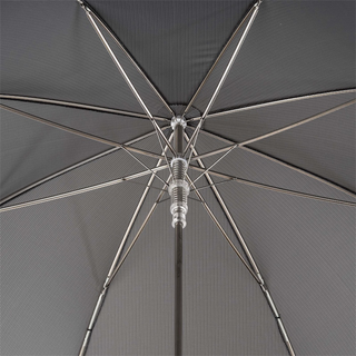 Snake head handle polyester canopy handmade Italian men's umbrella top view