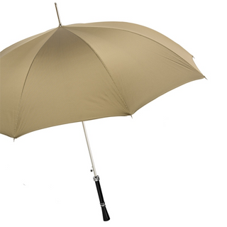 Luxury enameled resin handle automatic handmade Italian men's umbrella side view