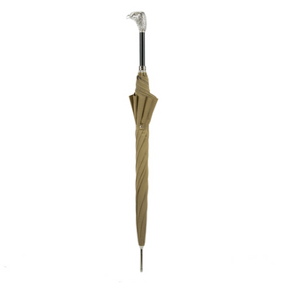 Silver eagle silver plated handle automatic Italian men's umbrella canopy