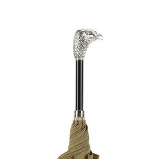 Silver eagle silver plated handle automatic Italian men's umbrella open