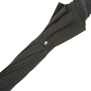 Black luxury snake handle automatic handmade Italian men's umbrella top view