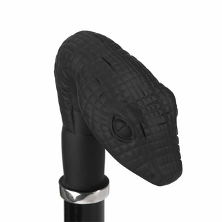 Luxury snake head designer handle handmade Italian rain protection umbrella detail