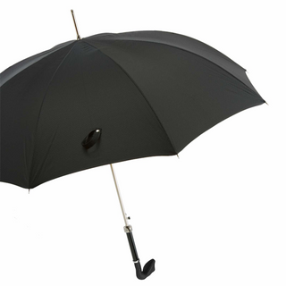 Luxury snake head designer handle handmade Italian rain protection umbrella side view