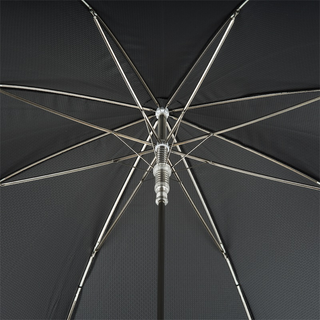 Black skull handle automatic polyester canopy handmade Italian luxury umbrella open