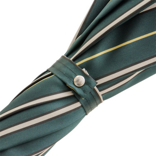 Striped duck handle gift box handmade Italian men's umbrella top view