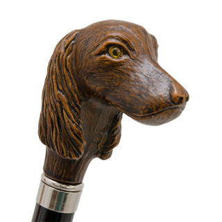 Striped automatic dog handle water-resistant handmade Italian umbrella canopy