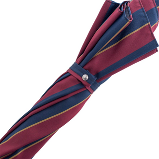 Classic navy leather handle durable handmade Italian men's umbrella top view
