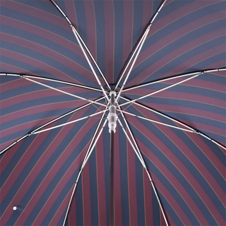 Classic navy leather handle durable handmade Italian men's umbrella open