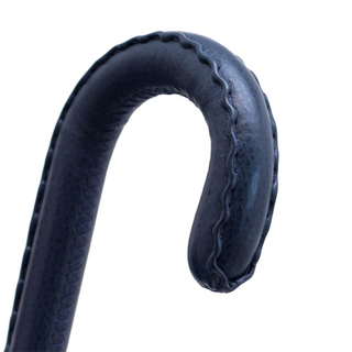 Classic navy leather handle durable handmade Italian men's umbrella canopy