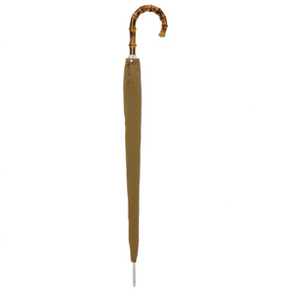 Automatic bicolor whangee handle water-resistant handmade Italian men's umbrella canopy