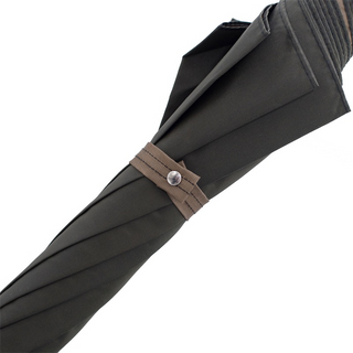 Automatic bicolor whangee handle water-resistant handmade Italian men's umbrella detail