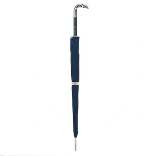 Navy silver eagle metal handle automatic handmade Italian men's umbrella canopy