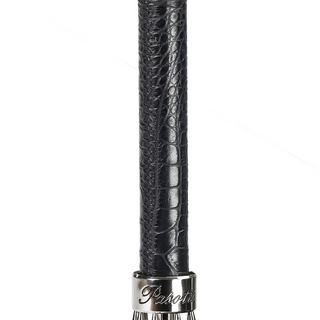 Navy silver eagle metal handle automatic handmade Italian men's umbrella top view