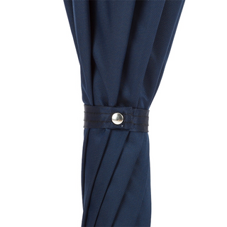 Navy silver eagle metal handle automatic handmade Italian men's umbrella back view