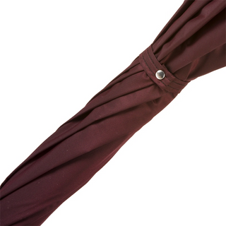 Hand carved bulldog wooden handle handmade Italian men's umbrella top view