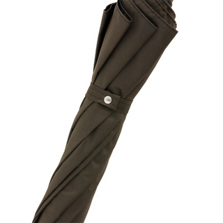 Italian automatic brown rabbit handle luxury men's umbrella top view