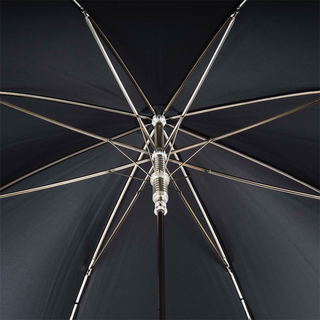 Gorilla enameled brass handle handmade Italian men's rain umbrella open