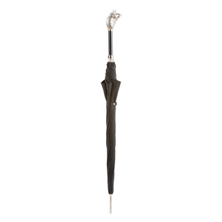 Bull brass handle luxury handmade Italian men's rain umbrella canopy