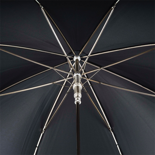 Tiger design wooden handle handmade Italian luxury men's umbrella open