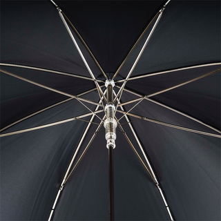 Silver mastiff enameled silver plated handle handmade Italian men's umbrella open