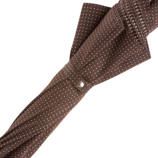 Gentleman brown leather handle handmade Italian classic men's umbrella detail