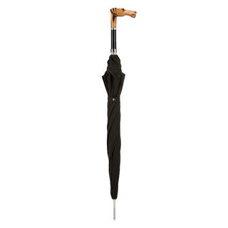 Hand carved Great Dane automatic handmade Italian men's umbrella close-up