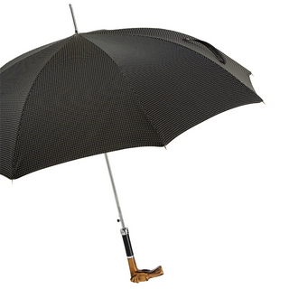 Hand carved Great Dane automatic handmade Italian men's umbrella side view