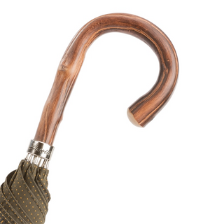 Bespoke gentleman automatic chestnut handle water-repellent Italian umbrella canopy