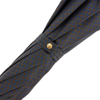 Elephant enameled brass handle automatic handmade Italian men's umbrella top view