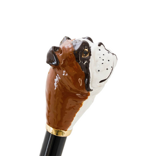 English bulldog luxury designer handle handmade Italian rain shield detail