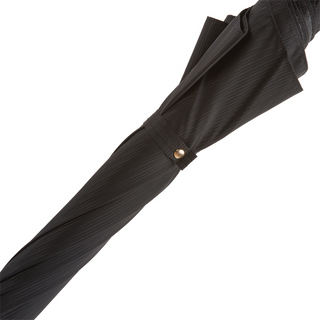 Black panther brass handle automatic handmade Italian men's rain umbrella top view