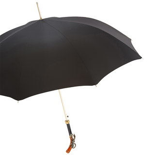 Scorpion Swarovski crystal handle waterproof handmade Italian men's umbrella side view