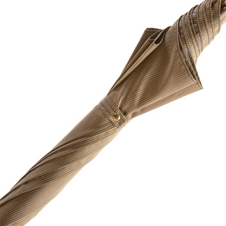Boar enameled brass handle large canopy handmade Italian men's umbrella top view