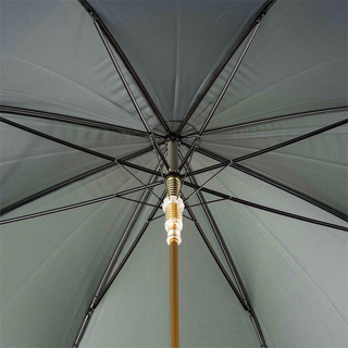 Fox enameled brass handle automatic handmade Italian men's umbrella top view