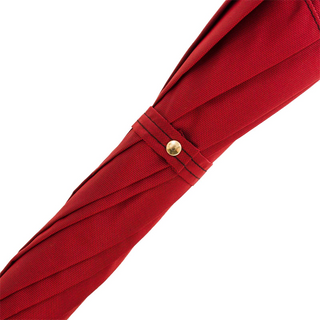 Luxury red gold lion handle automatic handmade Italian craft umbrella detail