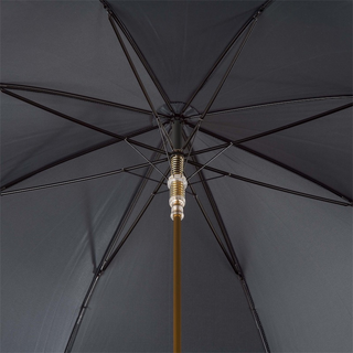 White boxer dog enameled brass handle handmade Italian men's umbrella open