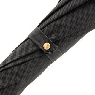 Brown bear brass handle automatic handmade Italian men's rain umbrella top view