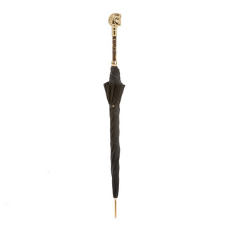 Luxury golden horse handle automatic handmade Italian men's umbrella canopy